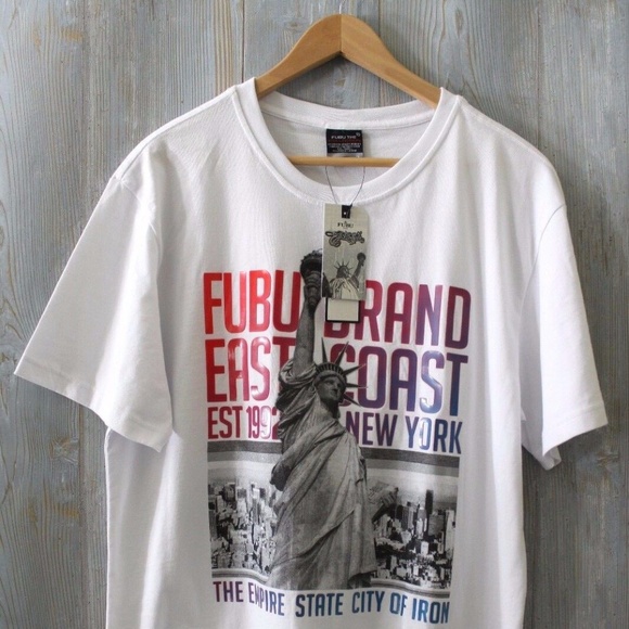 Vtg 92 FUBU East Coat New York T Shirt